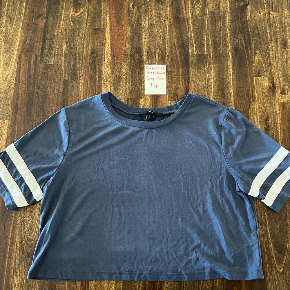 Blue Forever 21 Crop Top